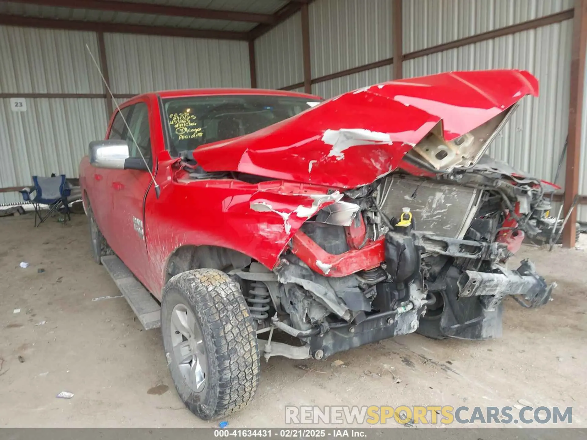 1 Photograph of a damaged car 1C6RR7TT1KS654516 RAM 1500 CLASSIC 2019
