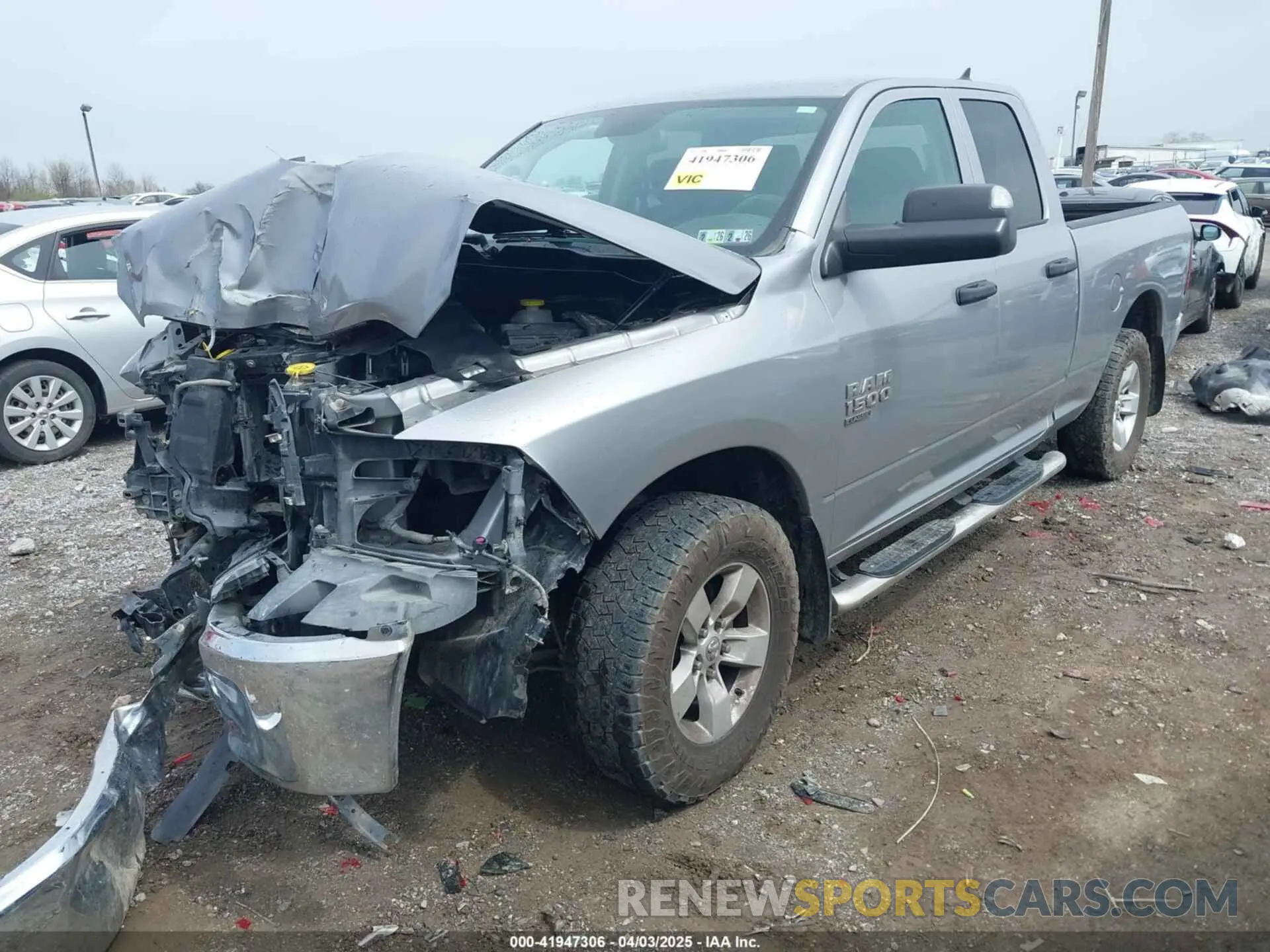 2 Photograph of a damaged car 1C6RR7FG2LS145163 RAM 1500 CLASSIC 2020