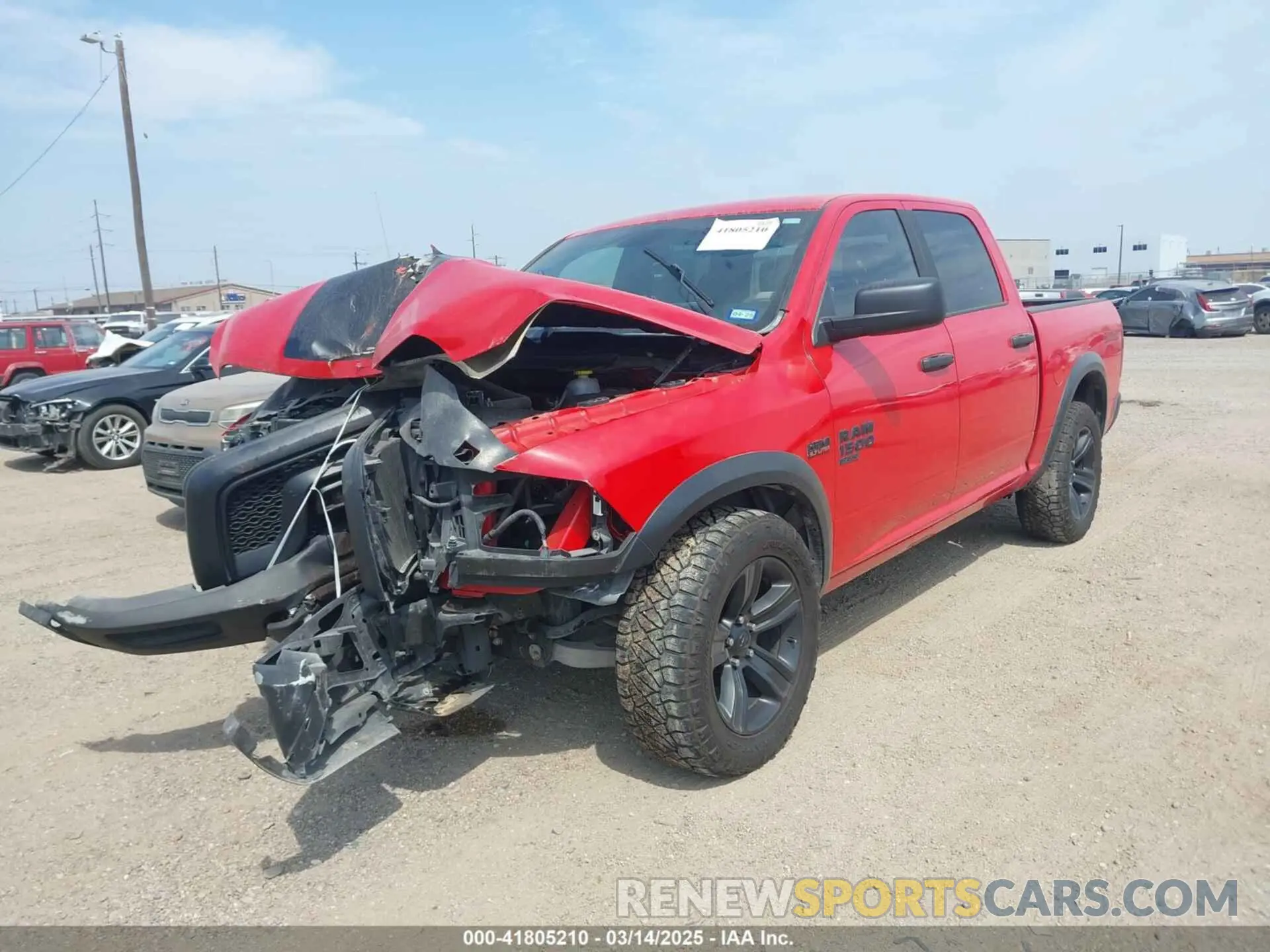 2 Photograph of a damaged car 1C6RR6LTXMS560440 RAM 1500 CLASSIC 2021