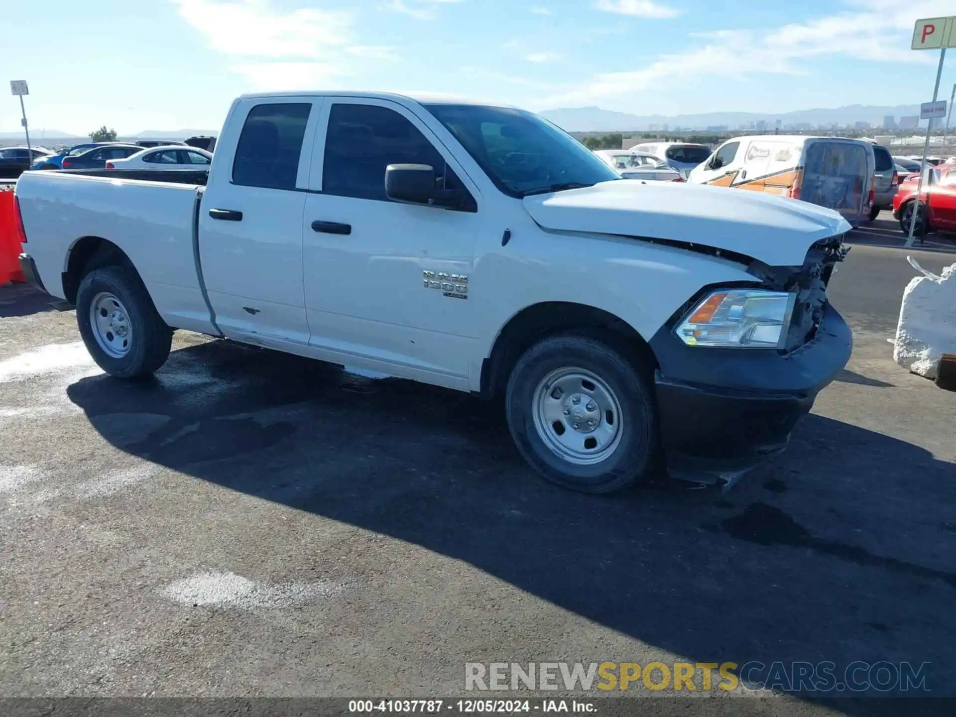 1 Photograph of a damaged car 1C6RR7FG8MS577712 RAM 1500 CLASSIC 2021