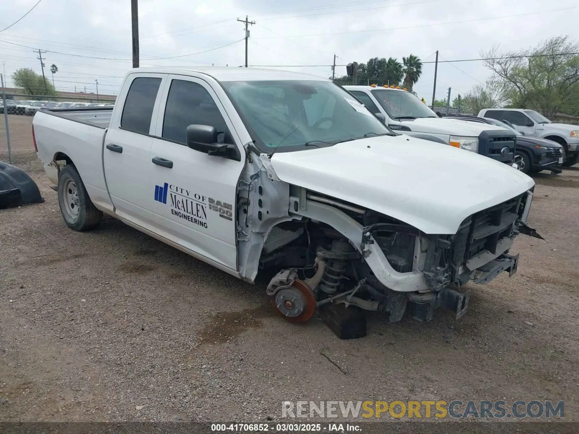 1 Photograph of a damaged car 1C6RR7FT8MS555979 RAM 1500 CLASSIC 2021