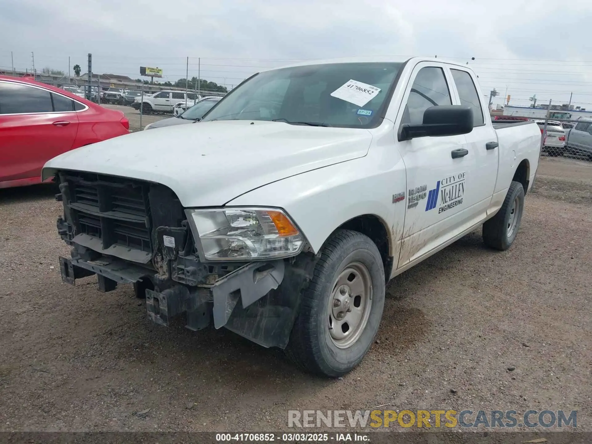 2 Photograph of a damaged car 1C6RR7FT8MS555979 RAM 1500 CLASSIC 2021