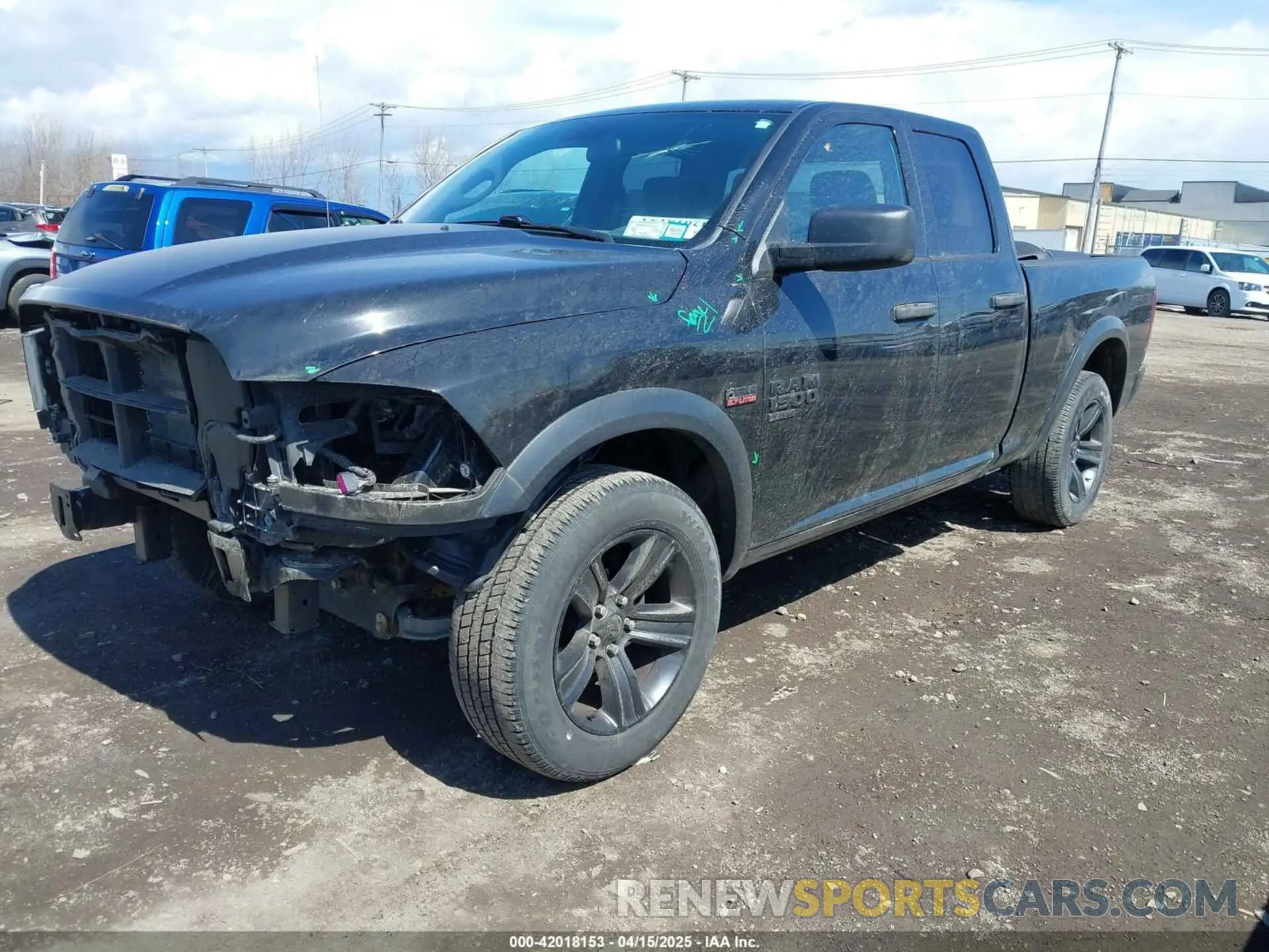 2 Photograph of a damaged car 1C6RR7GTXMS576752 RAM 1500 CLASSIC 2021