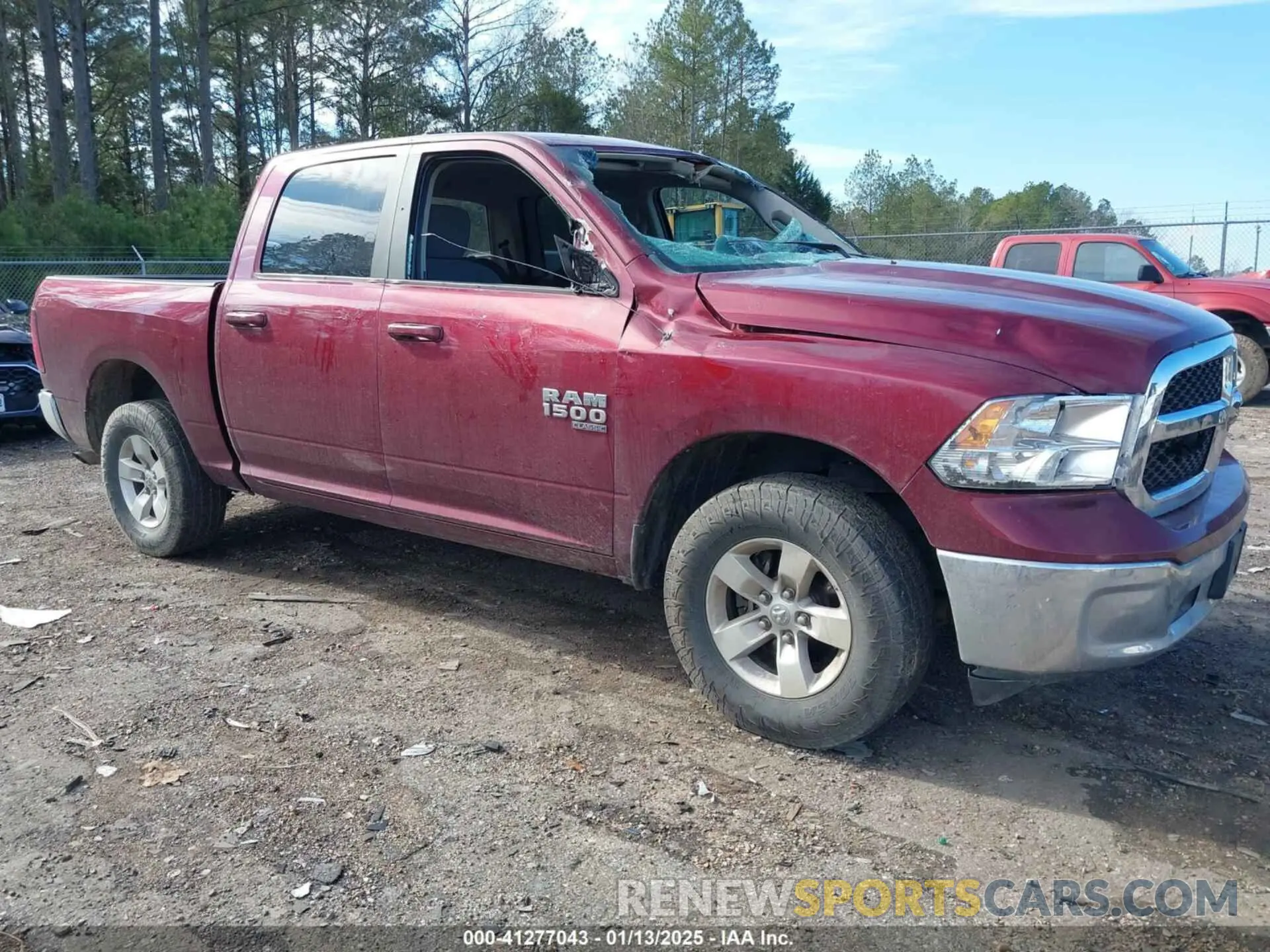 1 Photograph of a damaged car 1C6RR7LG5MS533235 RAM 1500 CLASSIC 2021