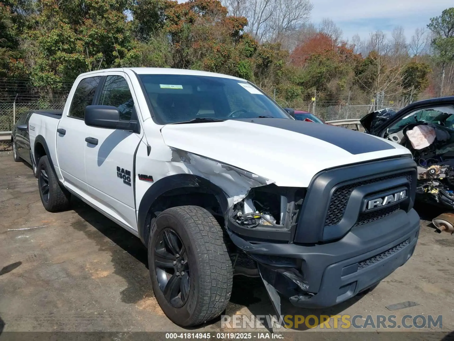 1 Photograph of a damaged car 1C6RR7LT8MS528592 RAM 1500 CLASSIC 2021