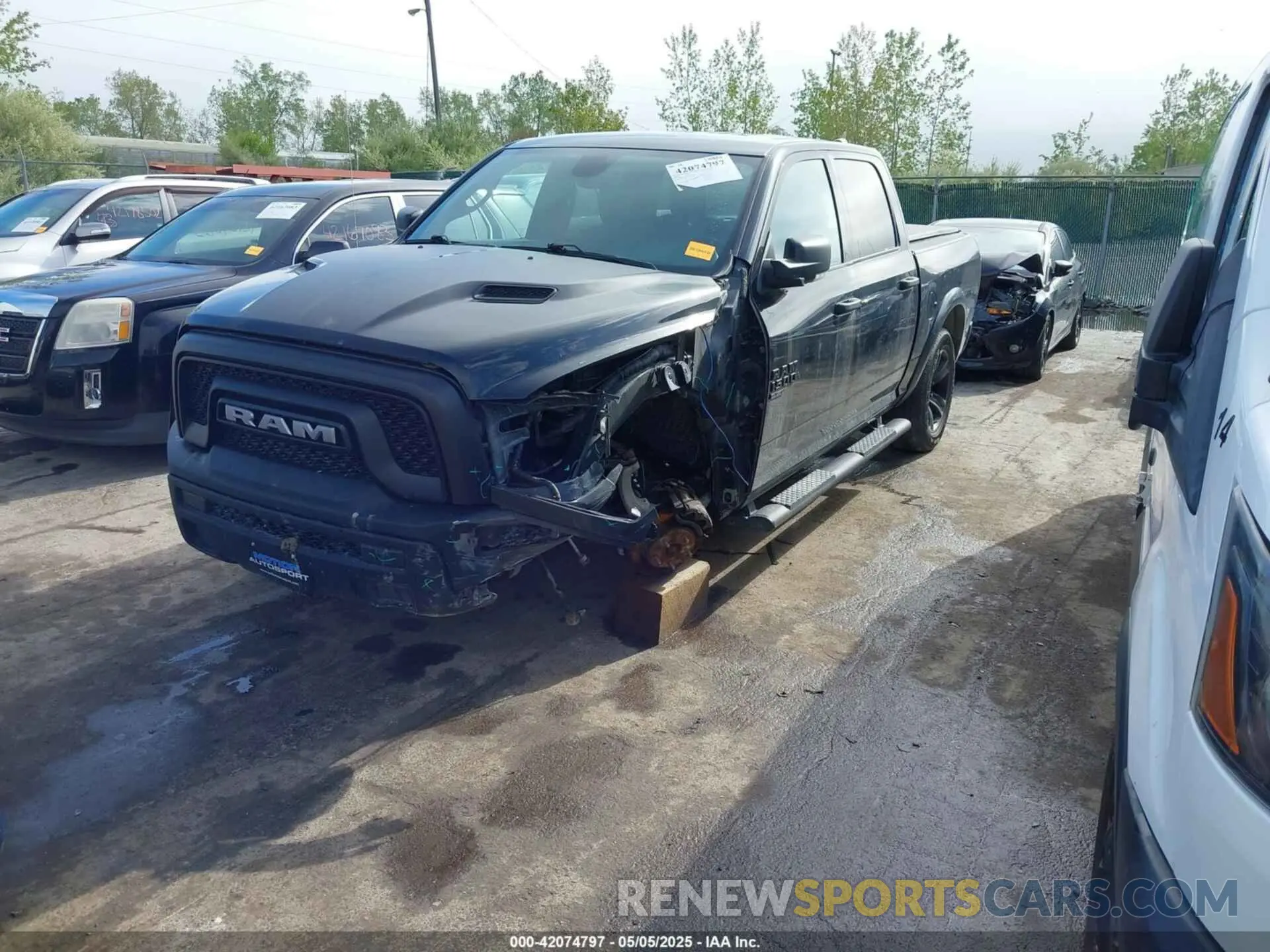 2 Photograph of a damaged car 1C6RR7LT8MS589263 RAM 1500 CLASSIC 2021