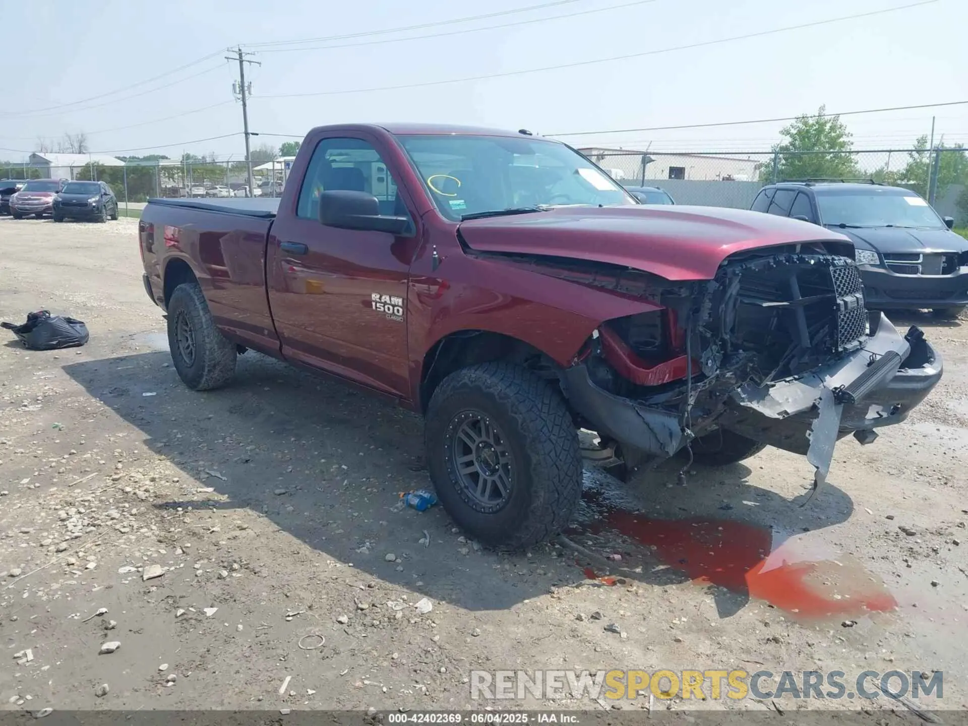 1 Photograph of a damaged car 3C6JR7DG7MG643643 RAM 1500 CLASSIC 2021