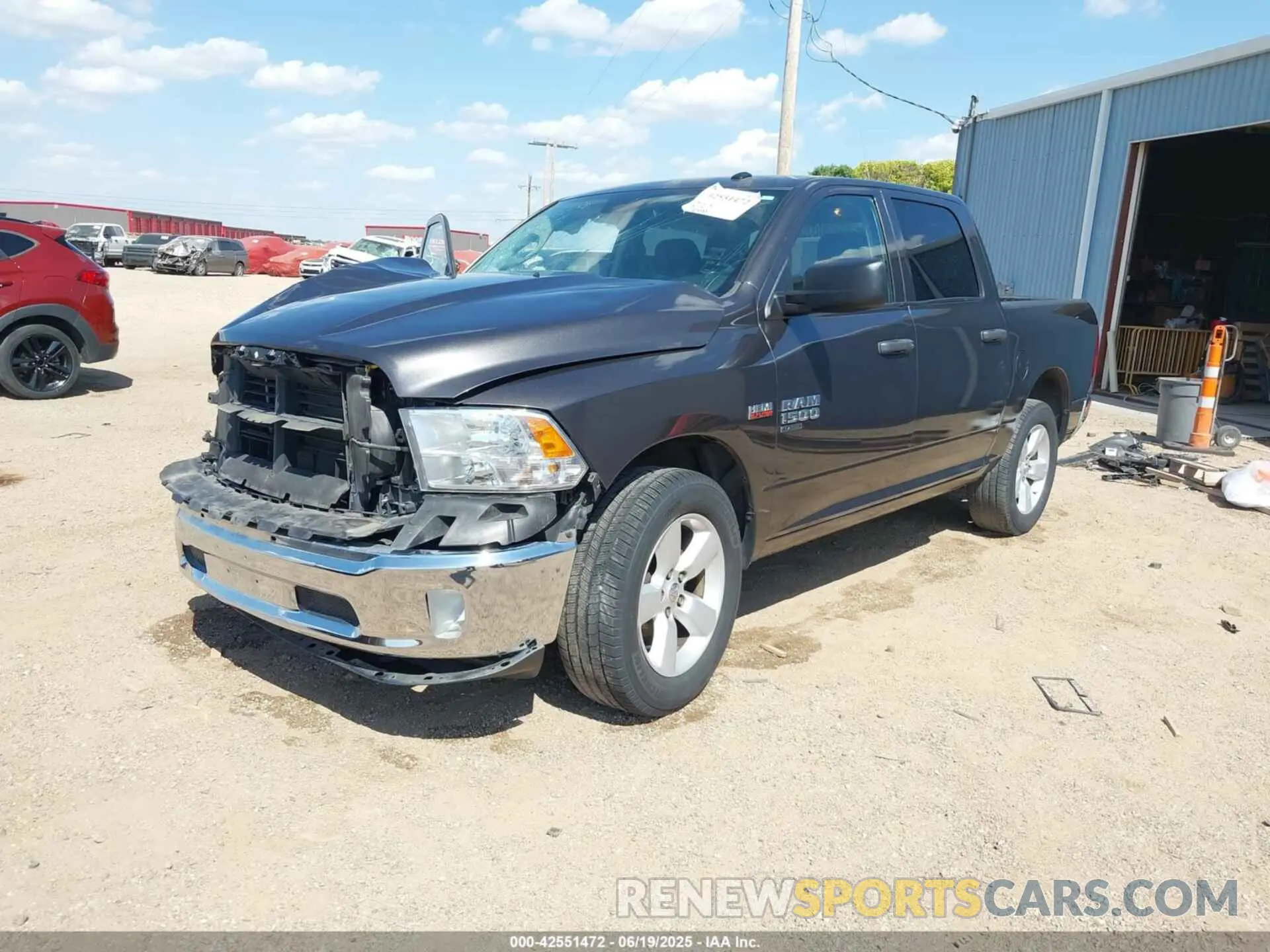 2 Photograph of a damaged car 3C6RR6KT6MG526617 RAM 1500 CLASSIC 2021