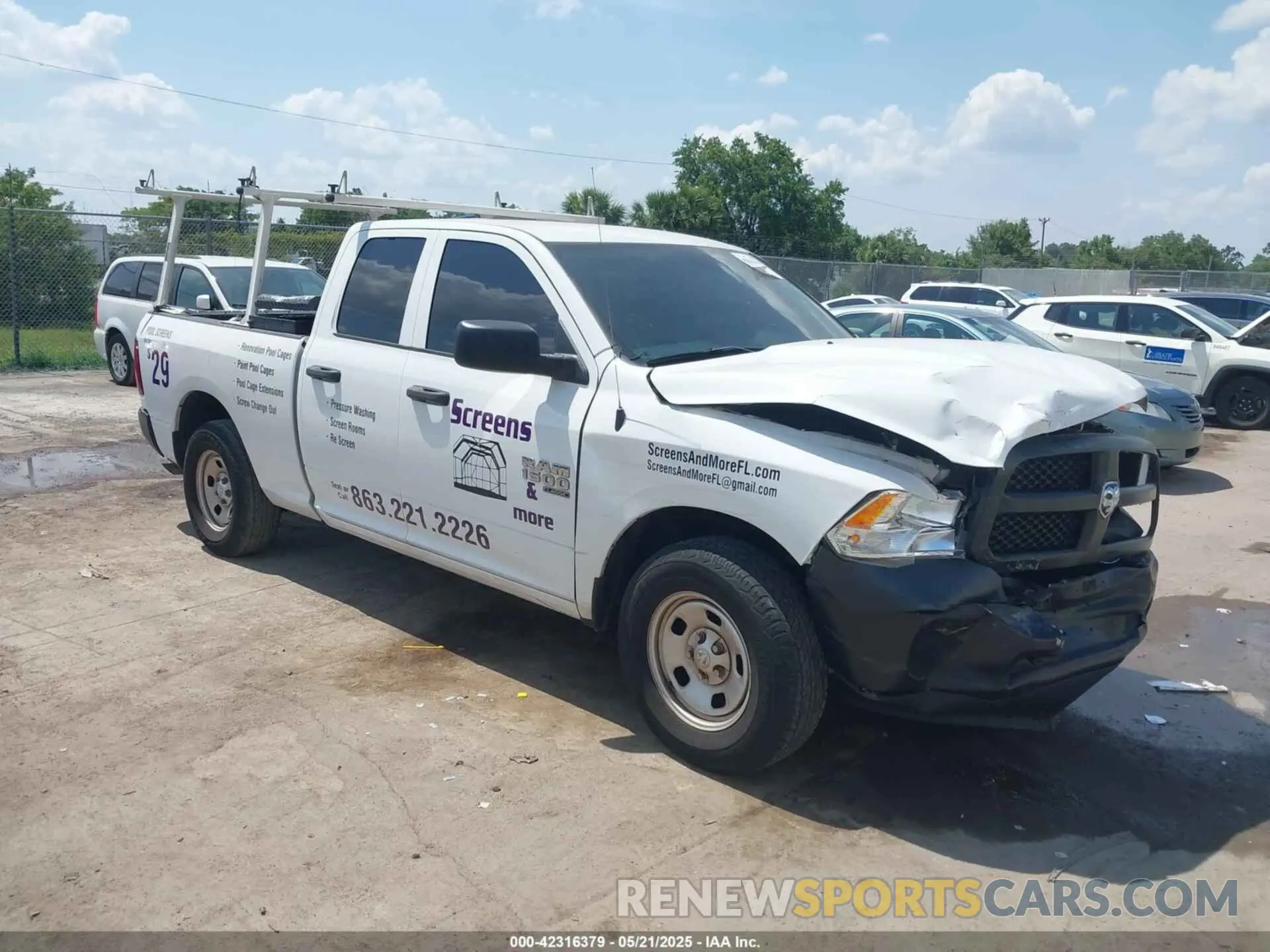 1 Photograph of a damaged car 1C6RR6FG5NS154825 RAM 1500 CLASSIC 2022
