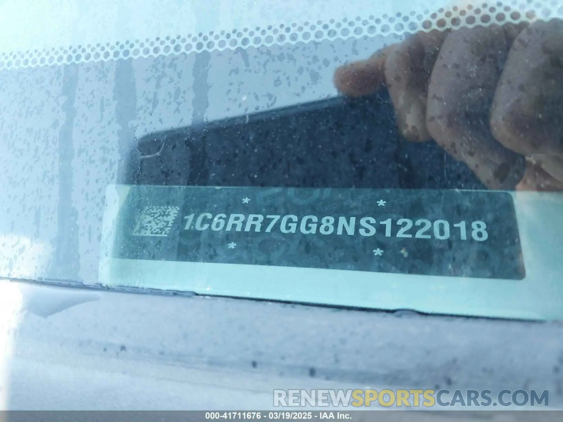 9 Photograph of a damaged car 1C6RR7GG8NS122018 RAM 1500 CLASSIC 2022