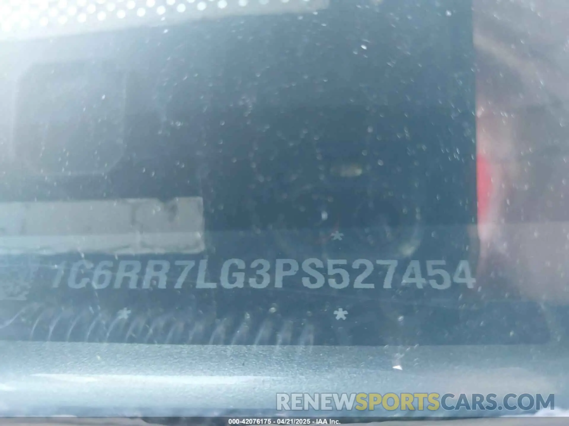 9 Photograph of a damaged car 1C6RR7LG3PS527454 RAM 1500 CLASSIC 2023