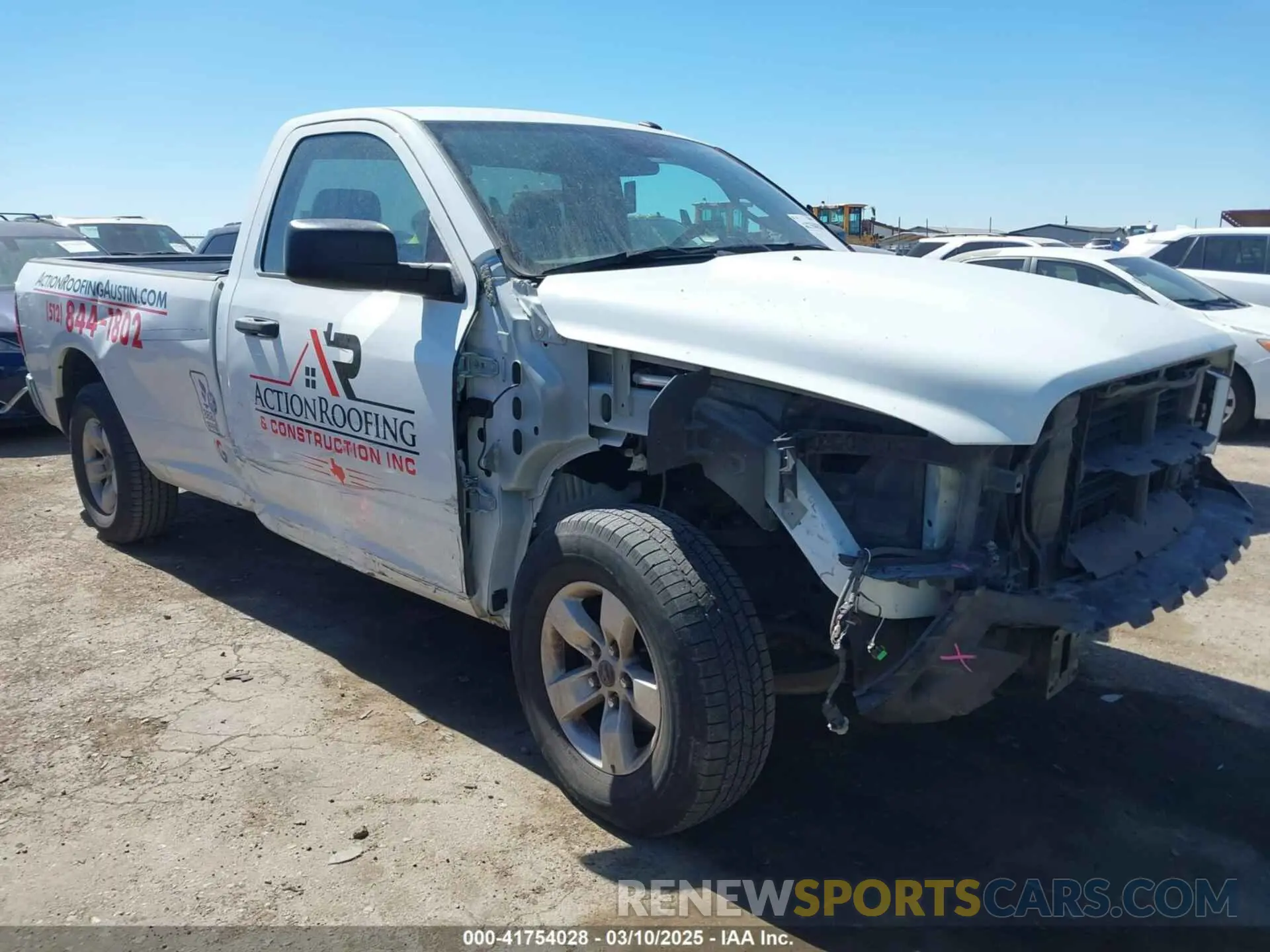 1 Photograph of a damaged car 3C6JR6DG5PG550876 RAM 1500 CLASSIC 2023