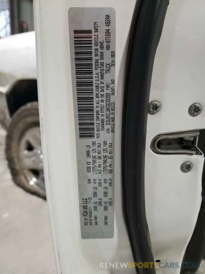 14 Photograph of a damaged car 3C6UR5CJ0KG633399 RAM 2500 2019