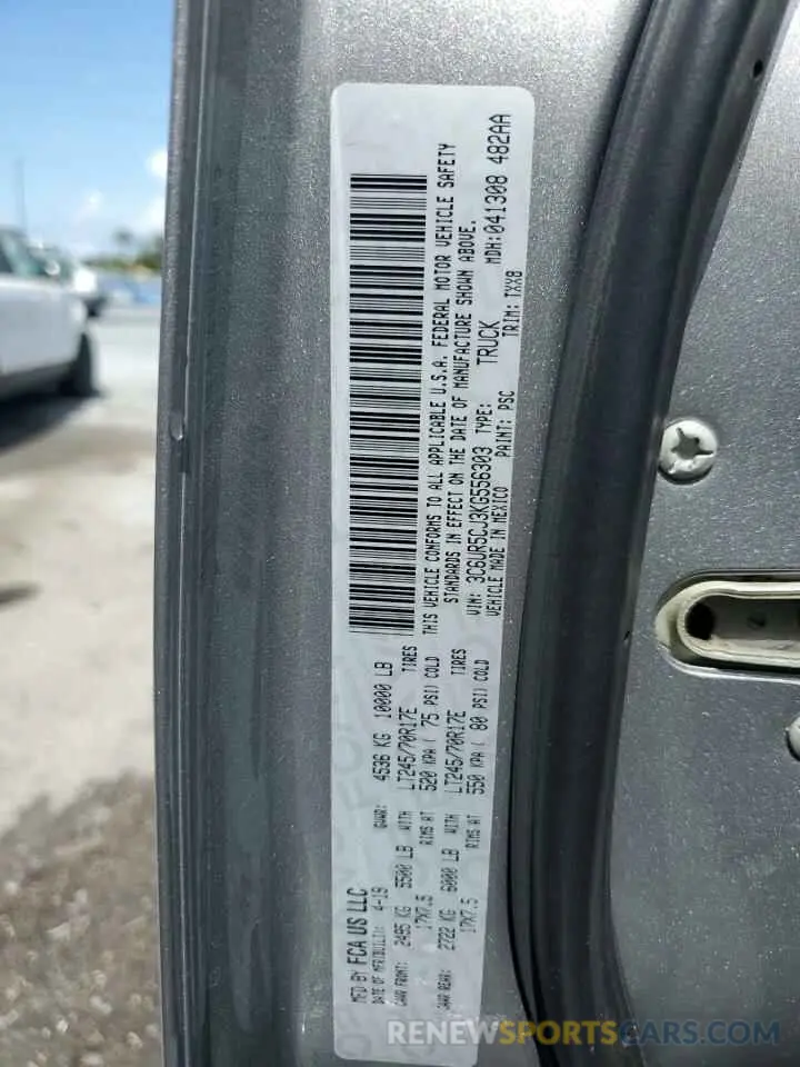 12 Photograph of a damaged car 3C6UR5CJ3KG556303 RAM 2500 2019