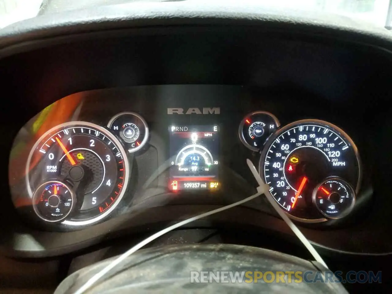 9 Photograph of a damaged car 3C6UR5CL1KG691166 RAM 2500 2019