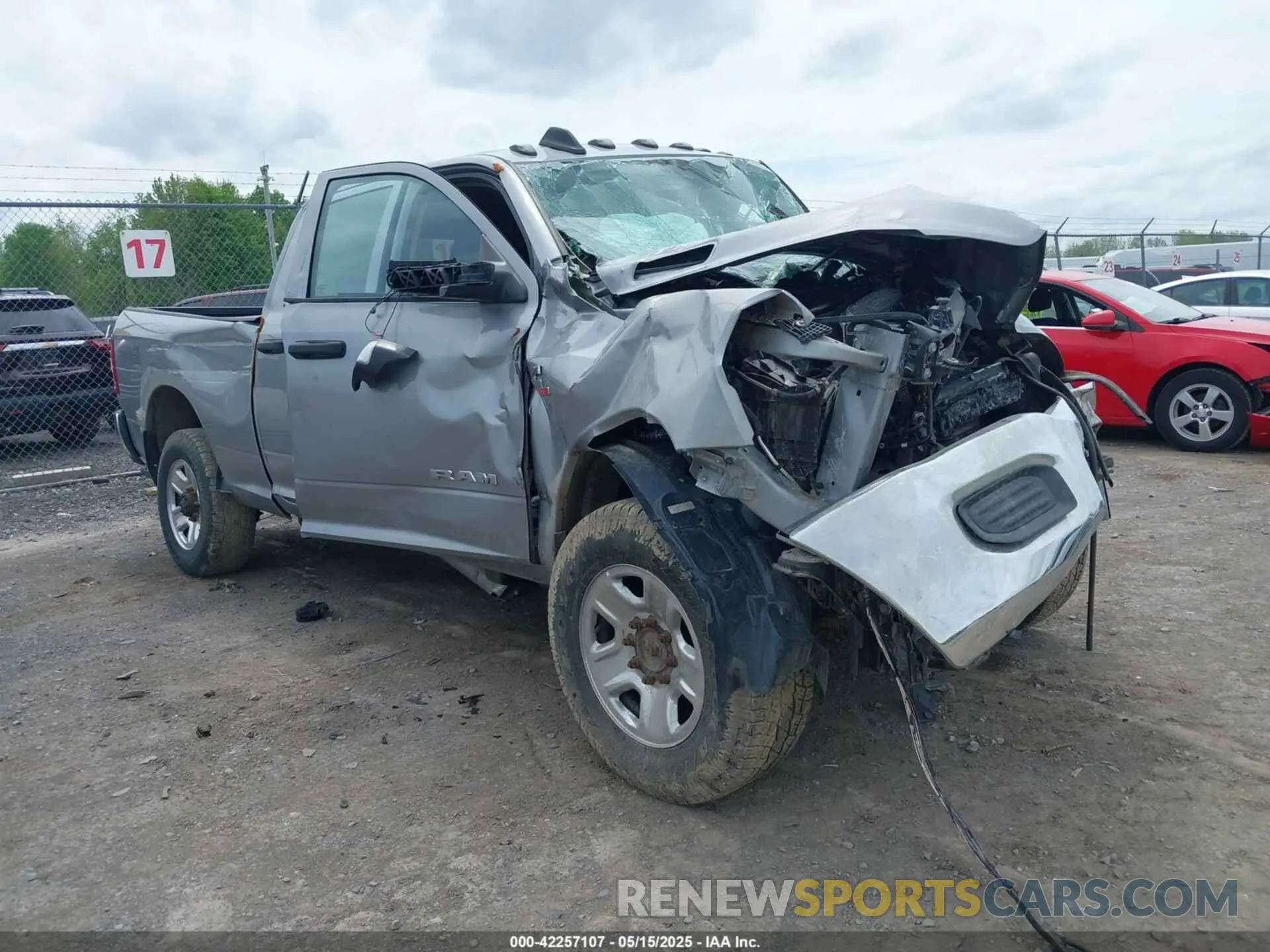 1 Photograph of a damaged car 3C6UR5CL3KG554486 RAM 2500 2019