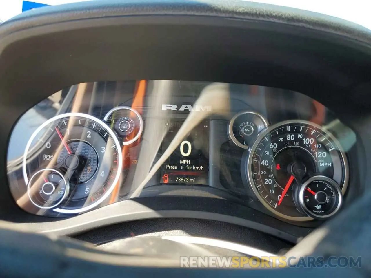 9 Photograph of a damaged car 3C6UR5CL5KG705523 RAM 2500 2019