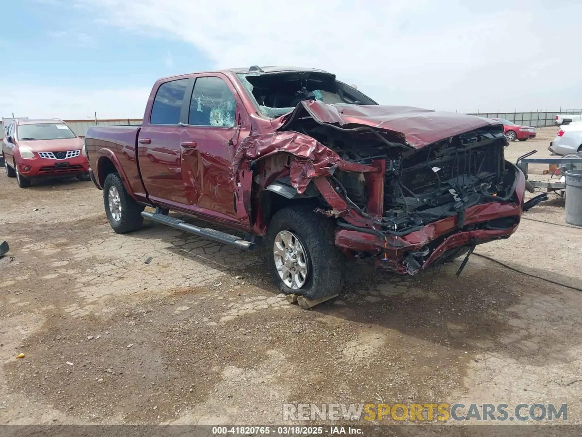 1 Photograph of a damaged car 3C6UR5FL1KG615300 RAM 2500 2019