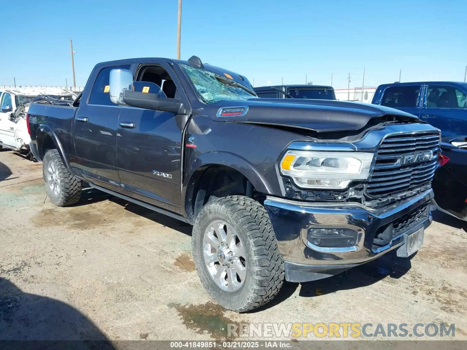 1 Photograph of a damaged car 3C6UR5FL3KG595244 RAM 2500 2019
