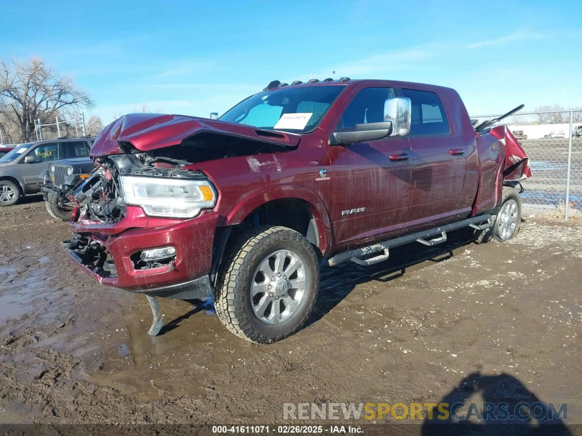 2 Photograph of a damaged car 3C6UR5NL8KG652913 RAM 2500 2019