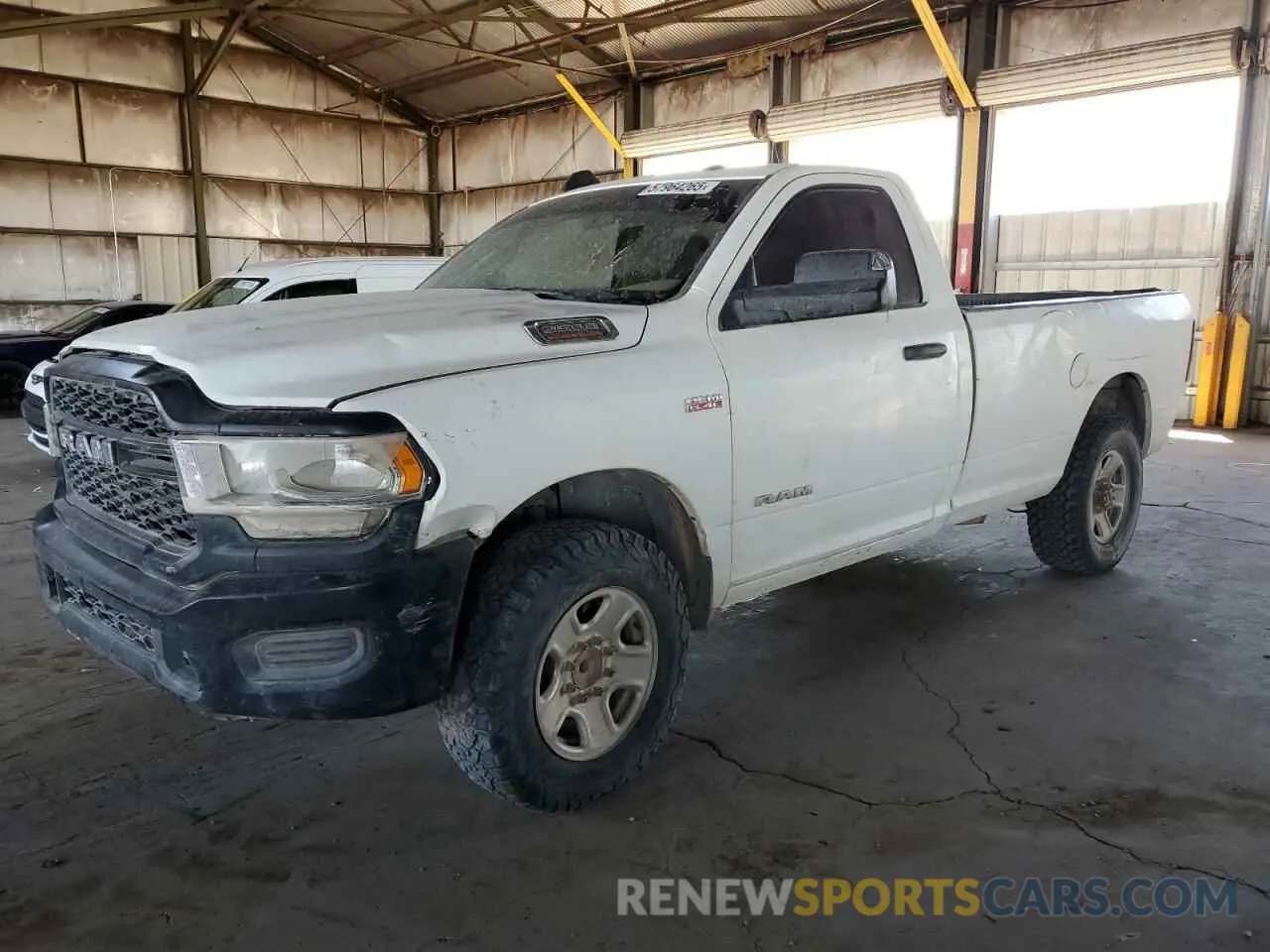 1 Photograph of a damaged car 3C7WR4AJ6KG586235 RAM 2500 2019