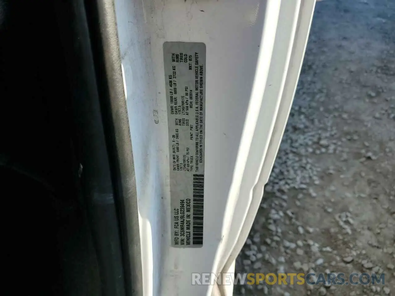 12 Photograph of a damaged car 3C6MR4AJ9LG239494 RAM 2500 2020
