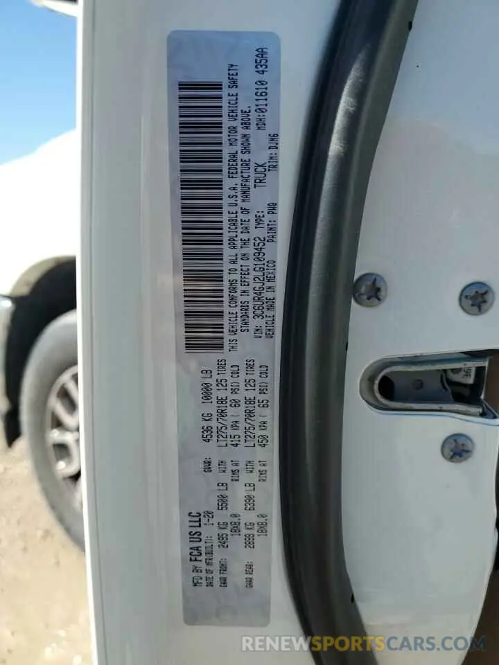 12 Photograph of a damaged car 3C6UR4GJ2LG109452 RAM 2500 2020