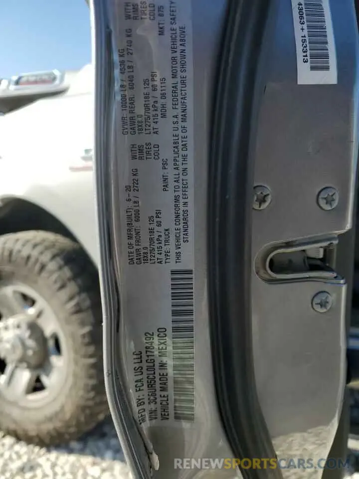 12 Photograph of a damaged car 3C6UR5CL0LG178492 RAM 2500 2020