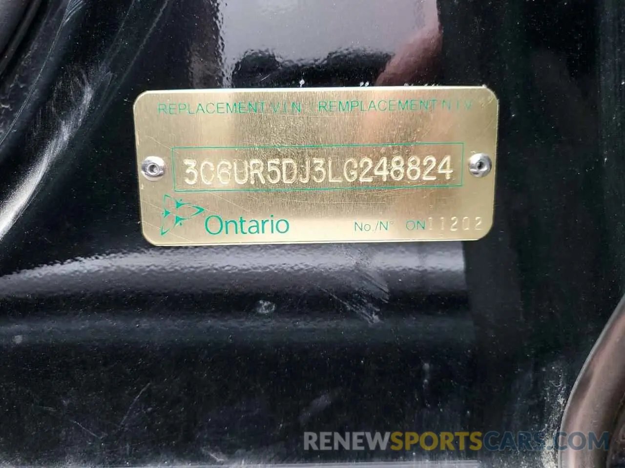 12 Photograph of a damaged car 3C6UR5DJ3LG248824 RAM 2500 2020