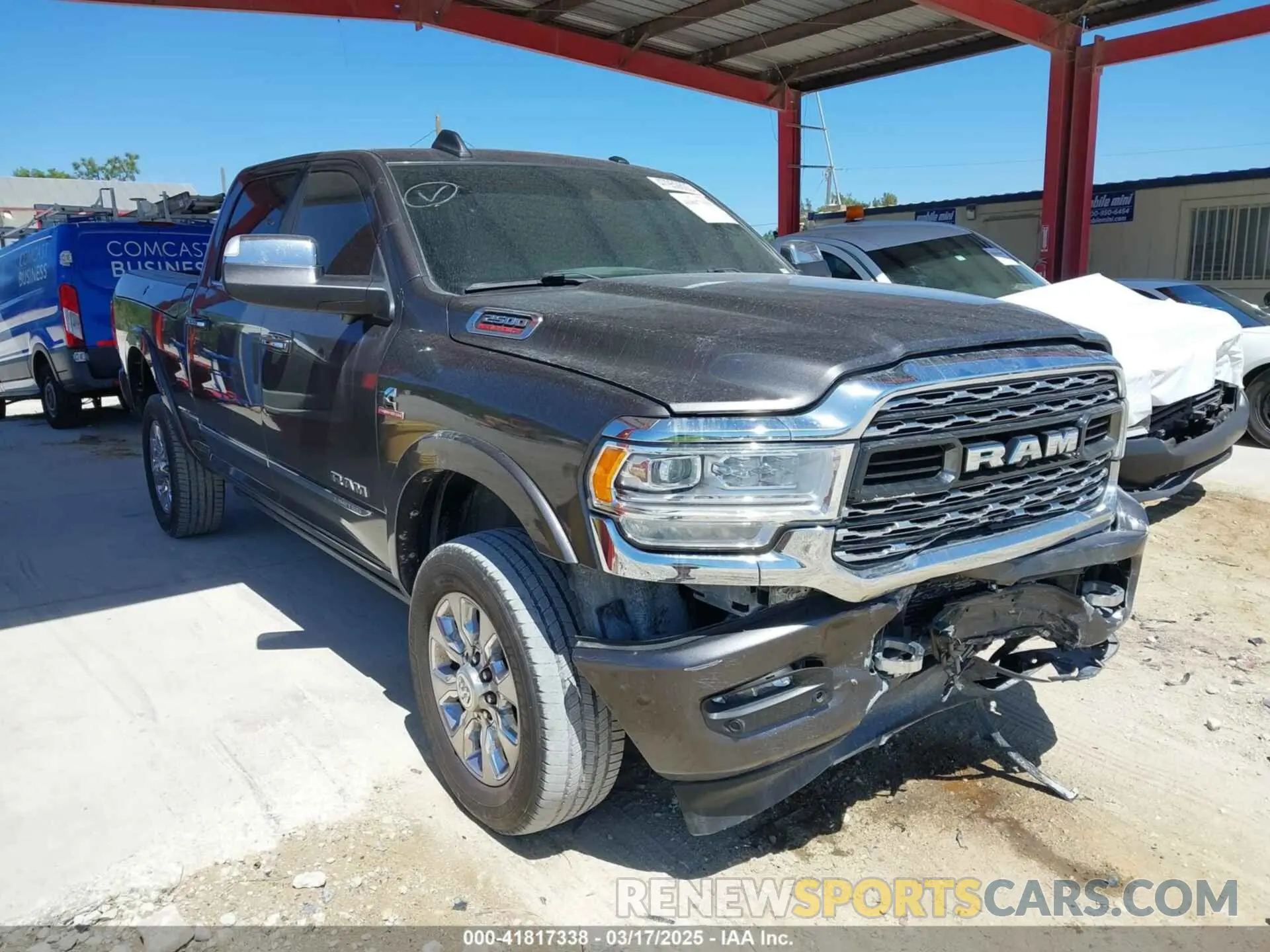 1 Photograph of a damaged car 3C6UR5SL2LG178429 RAM 2500 2020