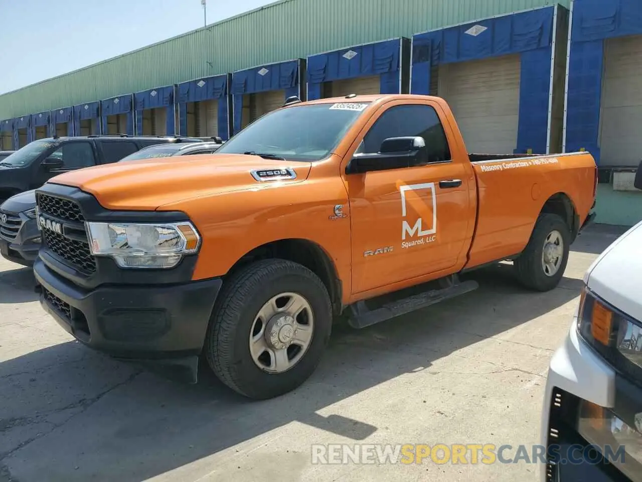 1 Photograph of a damaged car 3C6MR4AL2MG627234 RAM 2500 2021
