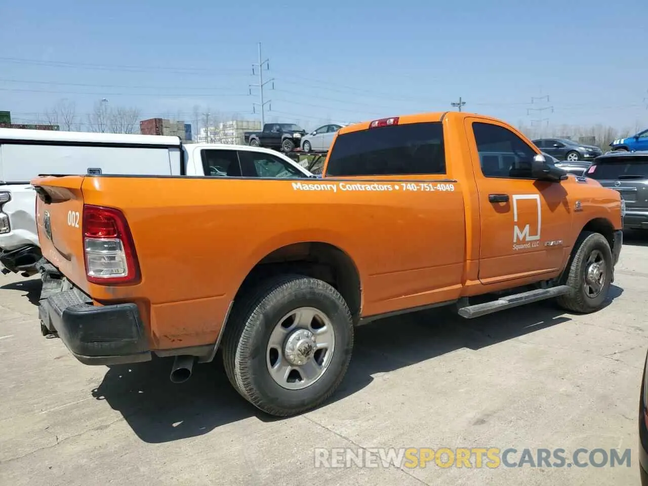 3 Photograph of a damaged car 3C6MR4AL2MG627234 RAM 2500 2021