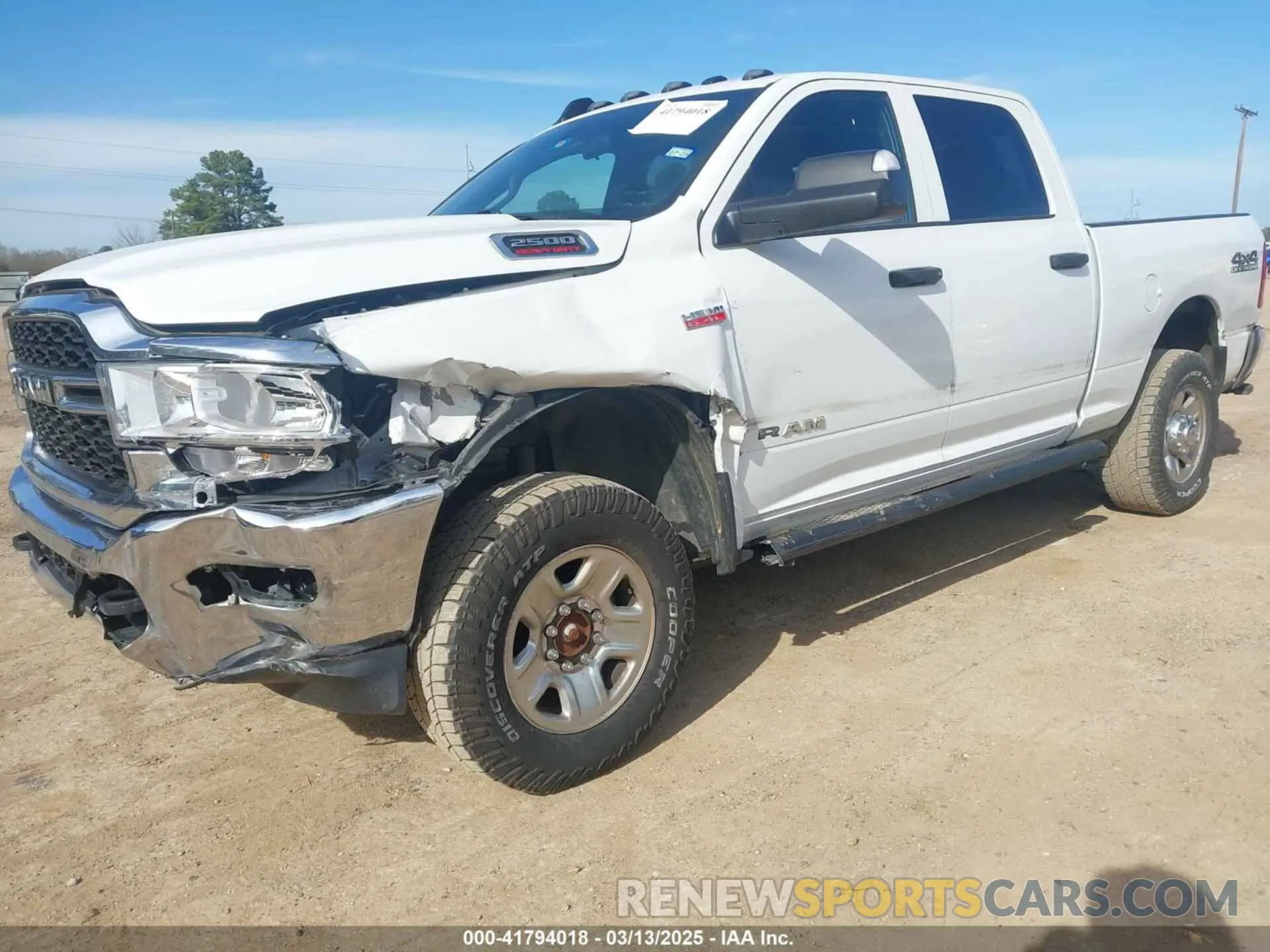 2 Photograph of a damaged car 3C6UR5CJ7MG680237 RAM 2500 2021