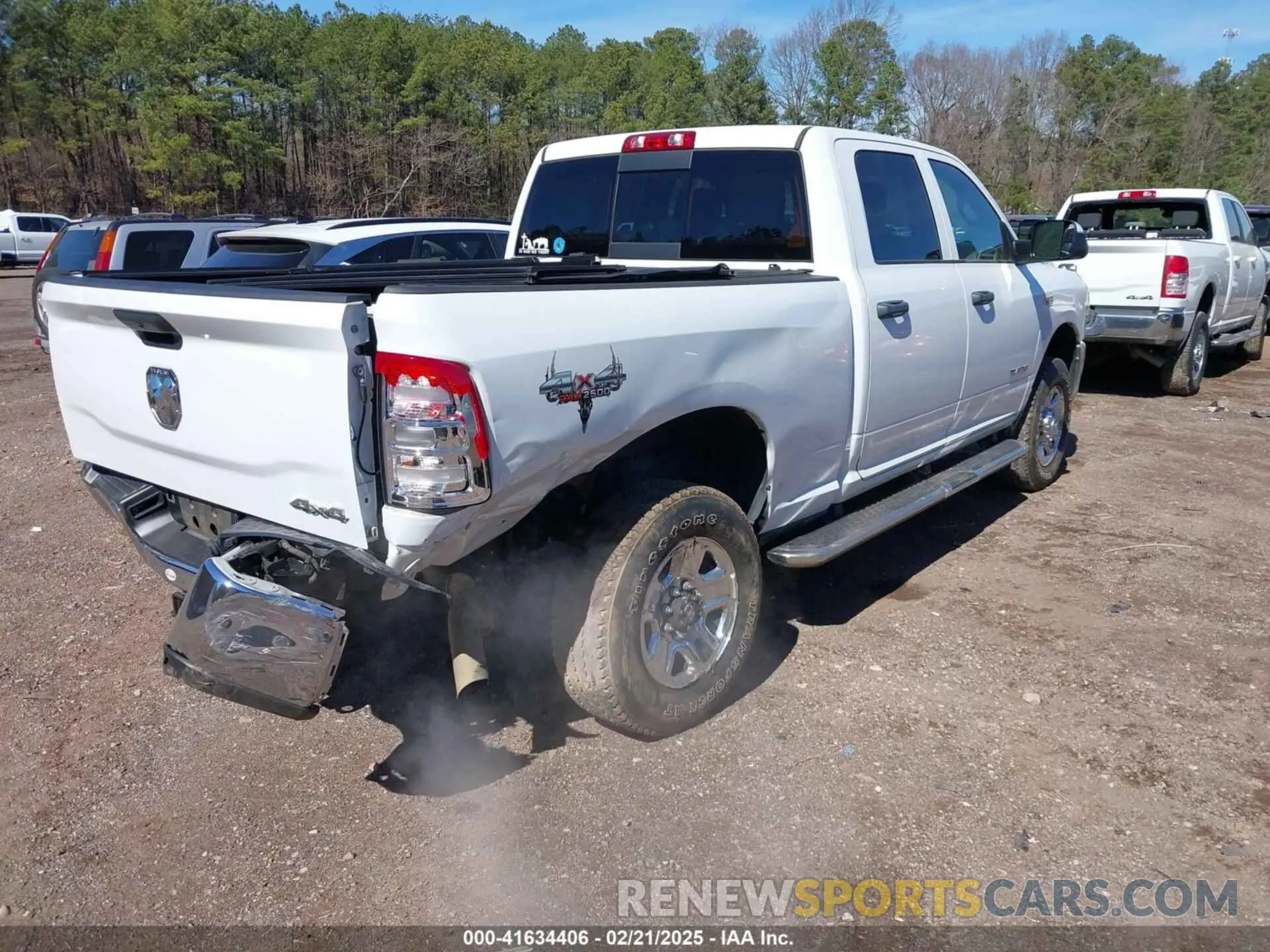 4 Photograph of a damaged car 3C6UR5CJ9MG656862 RAM 2500 2021