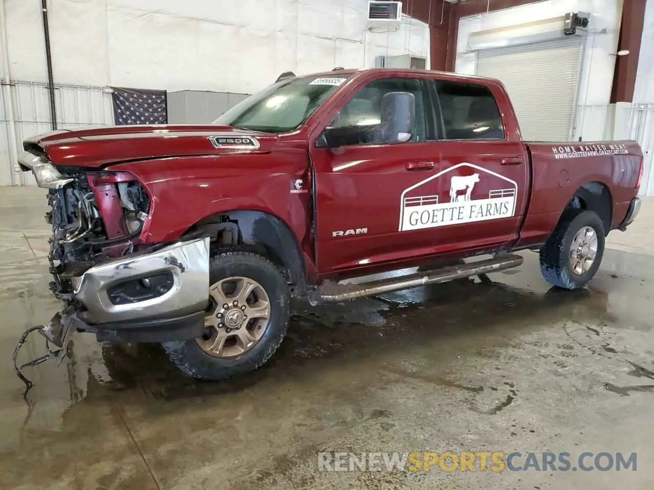 1 Photograph of a damaged car 3C6UR5DLXMG585221 RAM 2500 2021