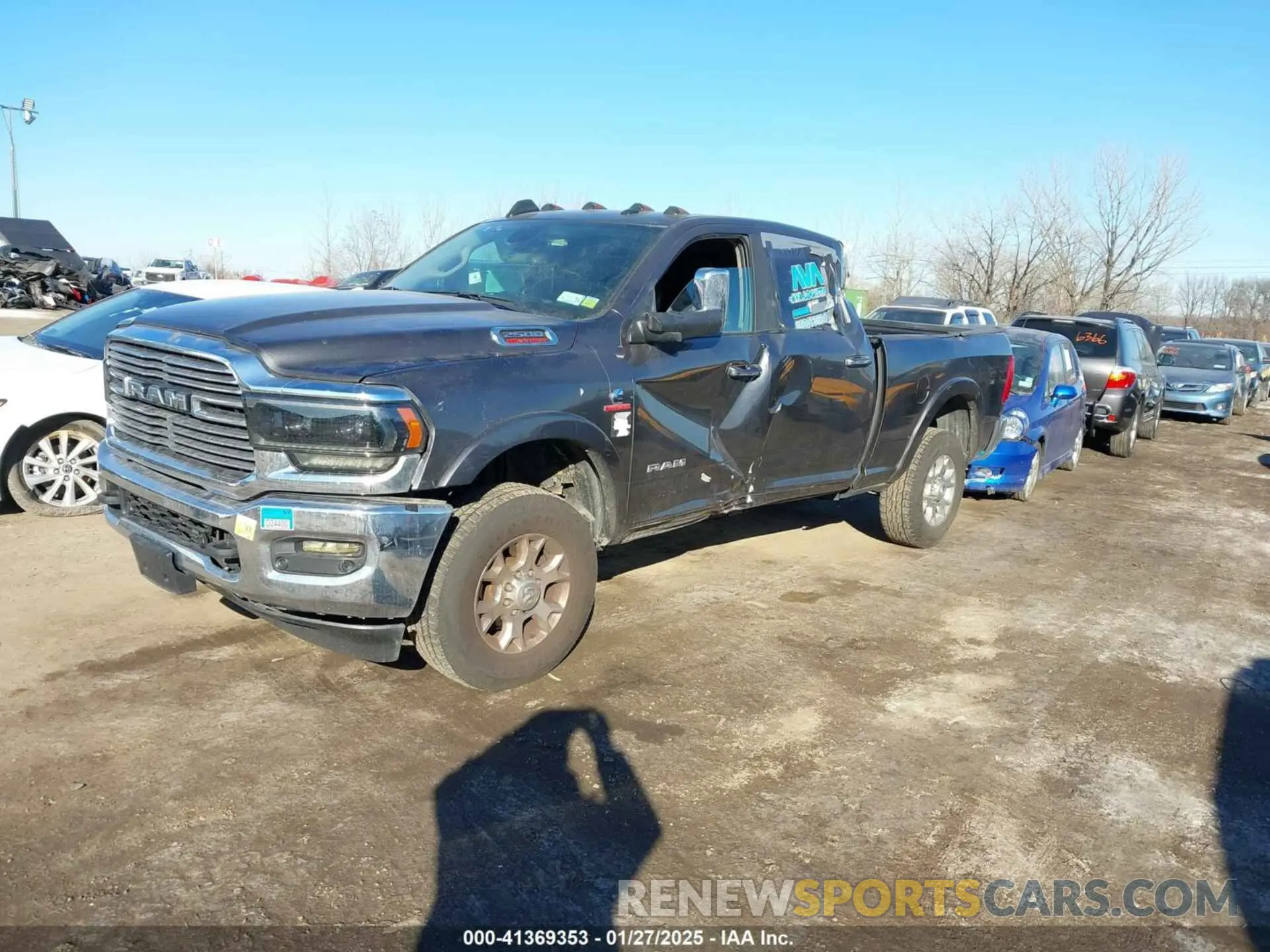 2 Photograph of a damaged car 3C6UR5FL7MG629012 RAM 2500 2021