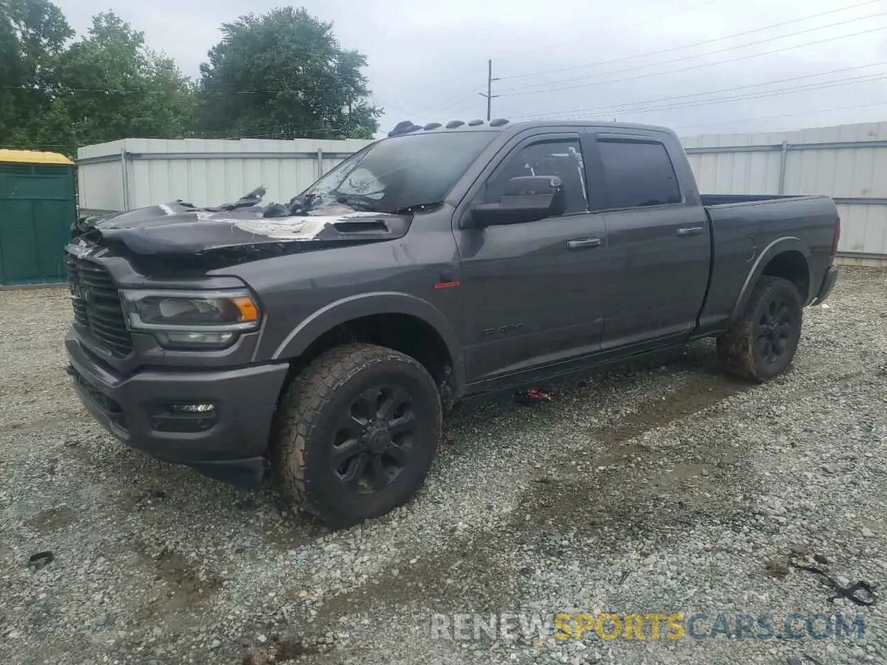 1 Photograph of a damaged car 3C6UR5FL9MG576488 RAM 2500 2021