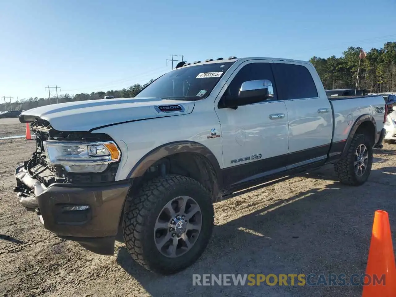 1 Photograph of a damaged car 3C6UR5GL6MG520314 RAM 2500 2021