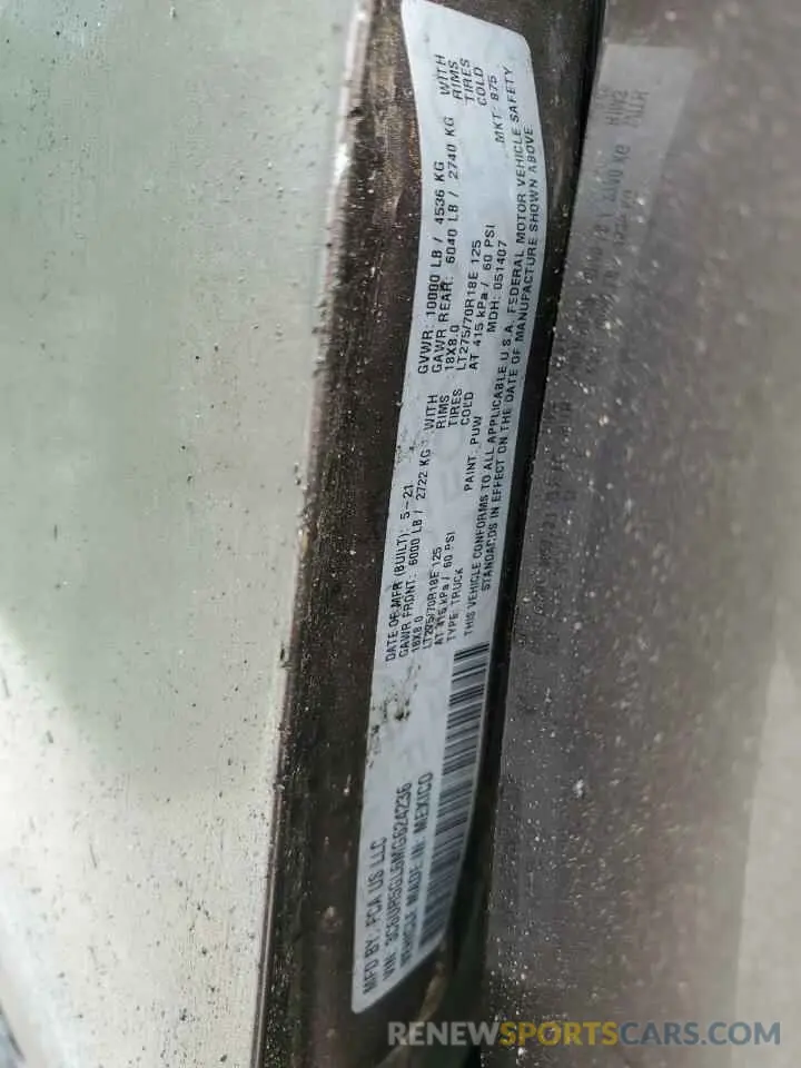 13 Photograph of a damaged car 3C6UR5GL6MG624236 RAM 2500 2021