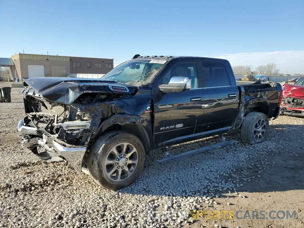 1 Photograph of a damaged car 3C6UR5GL8MG582023 RAM 2500 2021