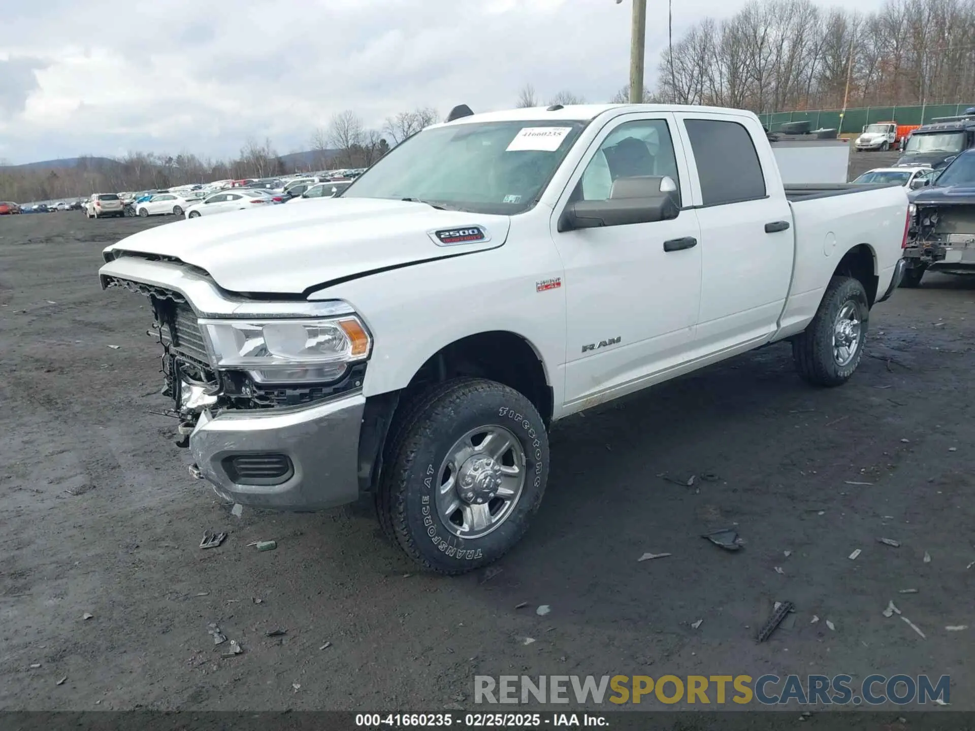 2 Photograph of a damaged car 3C6UR5CJ2NG441695 RAM 2500 2022