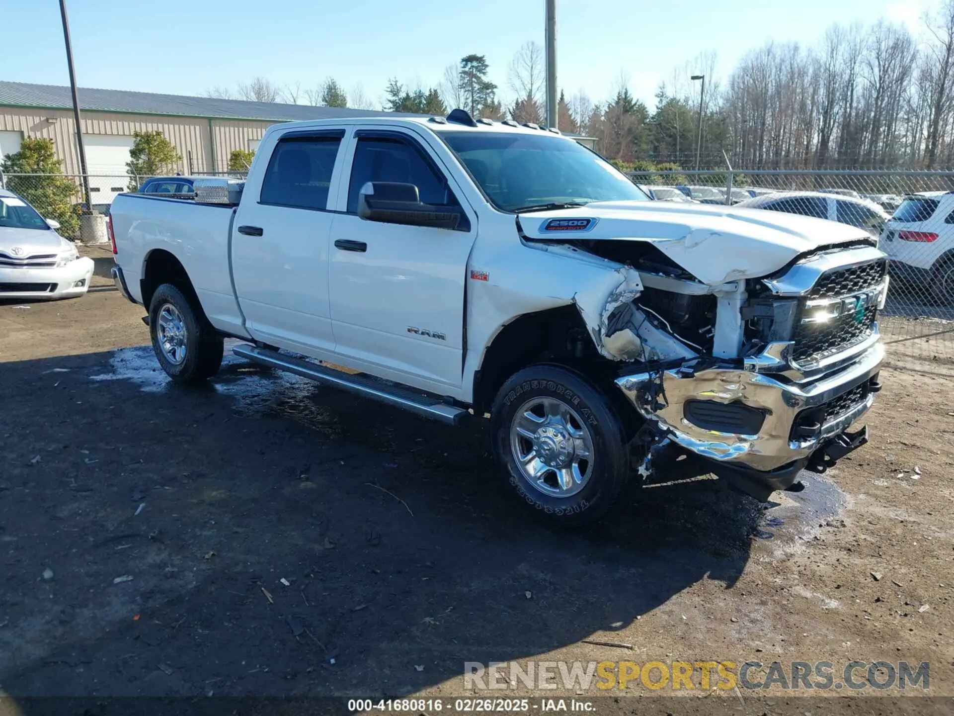 1 Photograph of a damaged car 3C6UR5CJ5NG367849 RAM 2500 2022