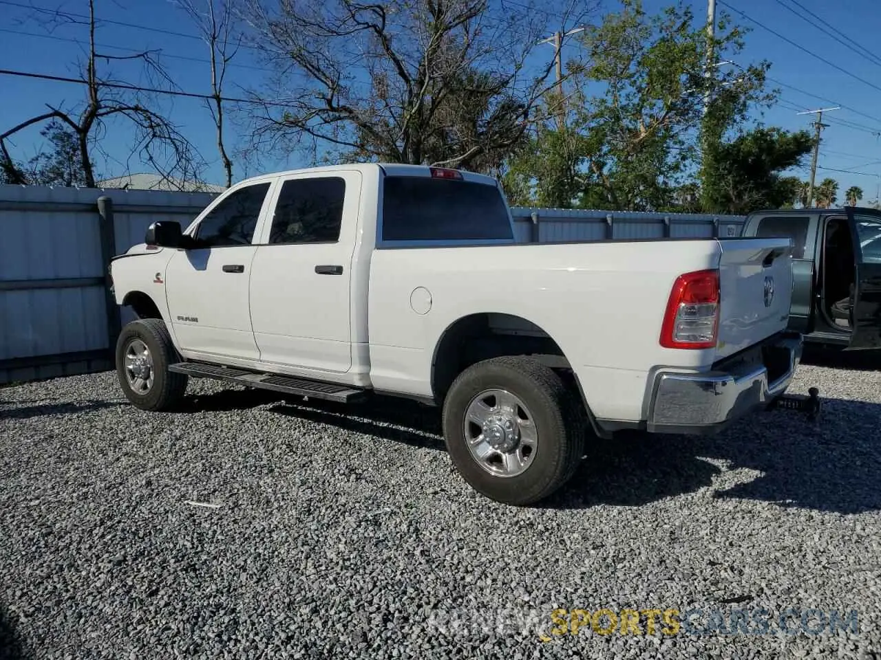 2 Photograph of a damaged car 3C6UR5CL3NG176111 RAM 2500 2022