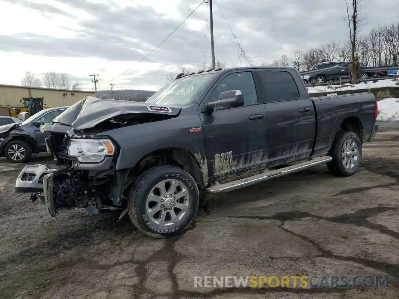 1 Photograph of a damaged car 3C6UR5DJ6NG380124 RAM 2500 2022