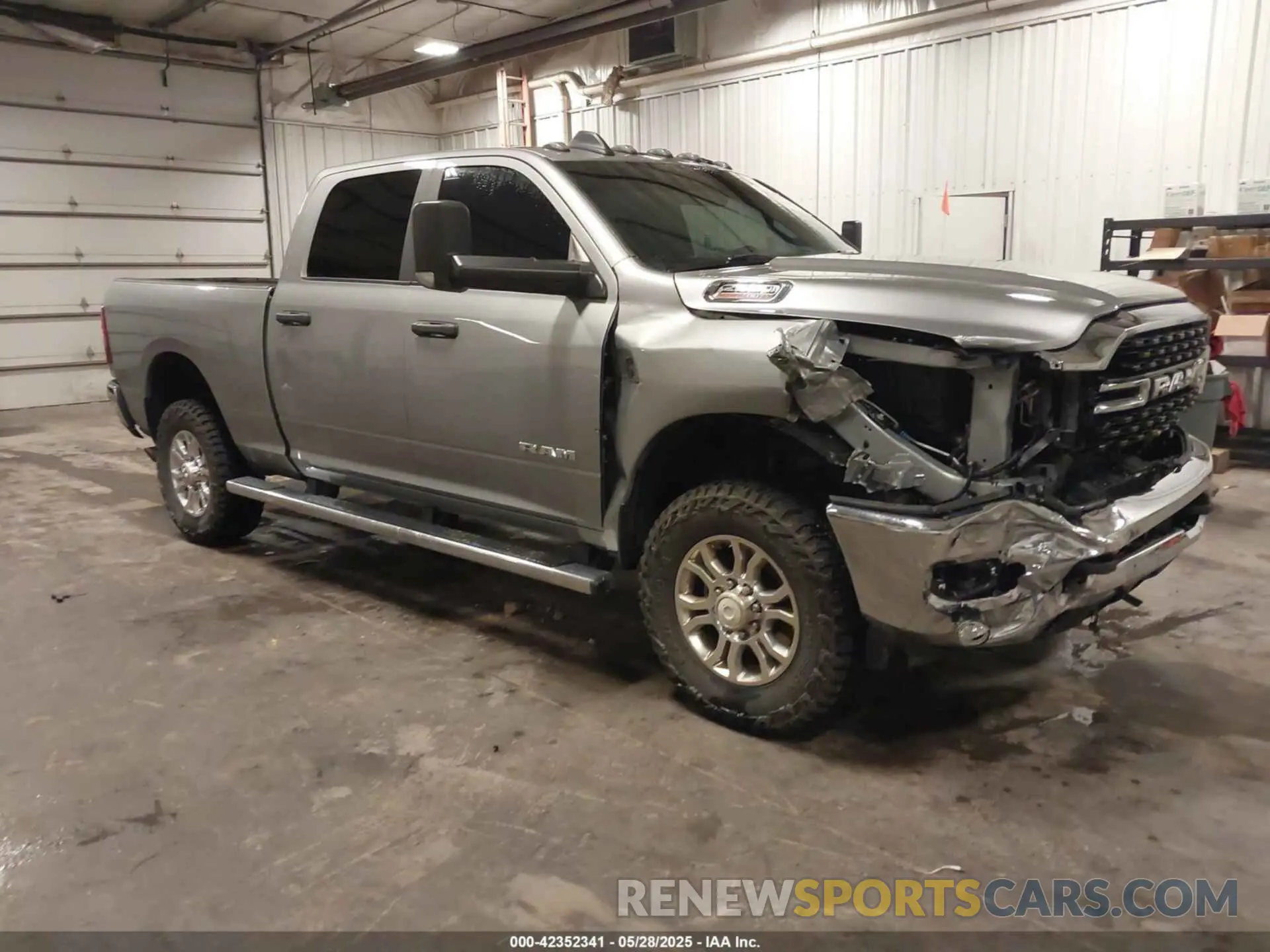 1 Photograph of a damaged car 3C6UR5DL0NG370058 RAM 2500 2022