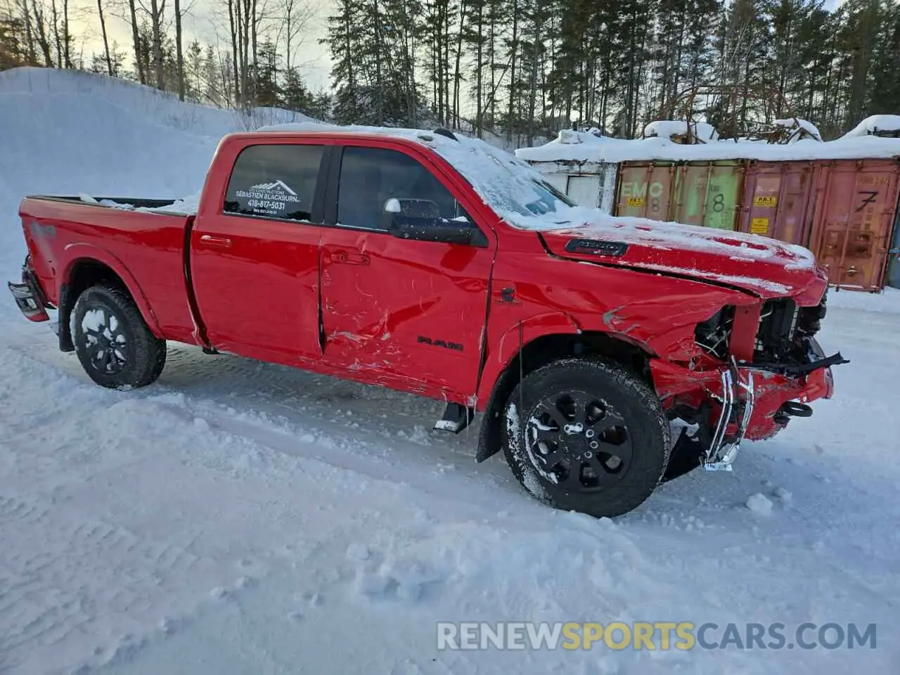 4 Photograph of a damaged car 3C6UR5DL0NG431036 RAM 2500 2022