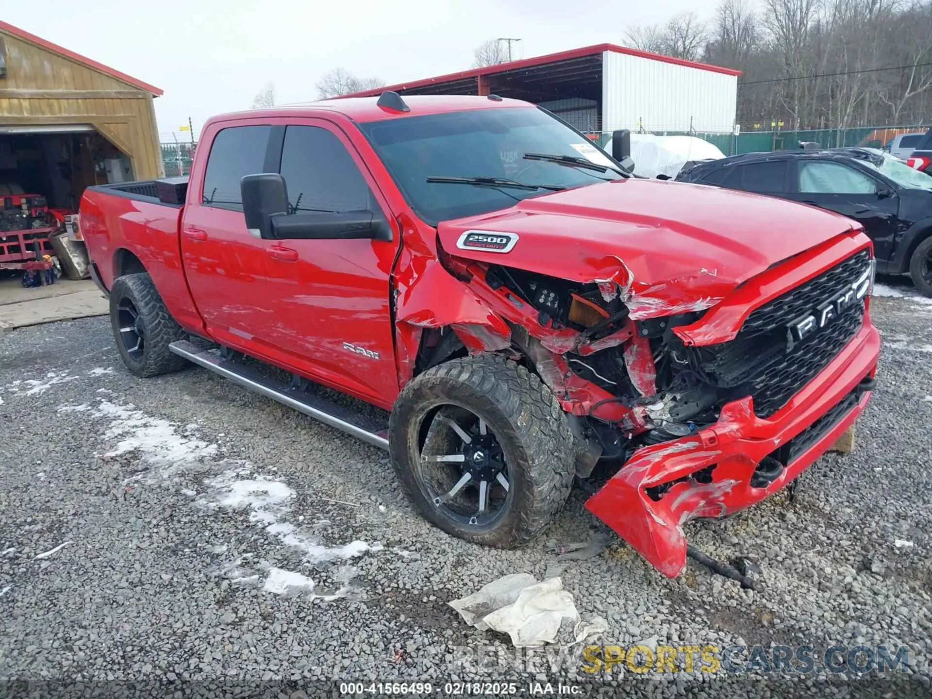 1 Photograph of a damaged car 3C6UR5DL9NG129695 RAM 2500 2022