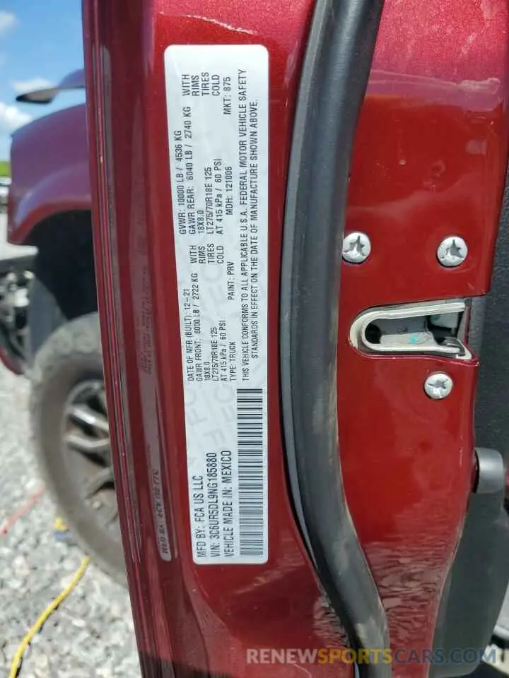 13 Photograph of a damaged car 3C6UR5DL9NG185880 RAM 2500 2022