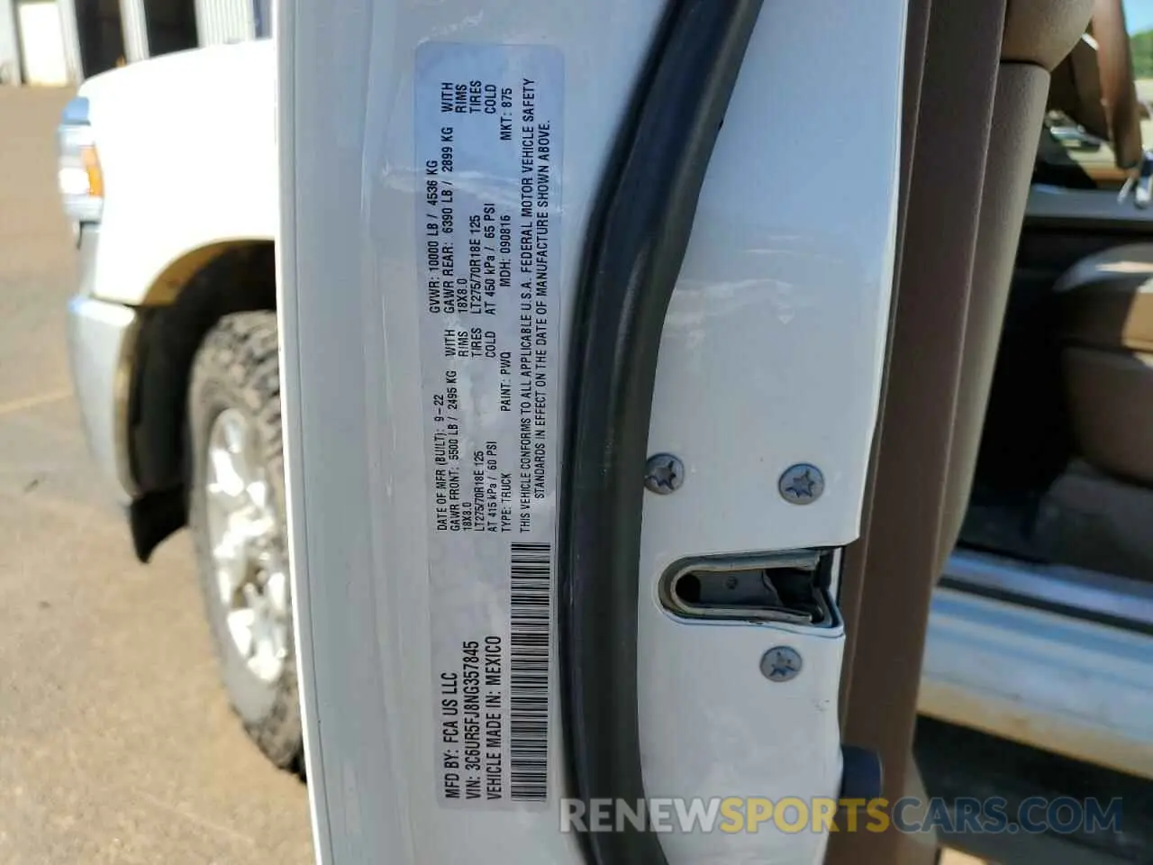12 Photograph of a damaged car 3C6UR5FJ8NG357845 RAM 2500 2022