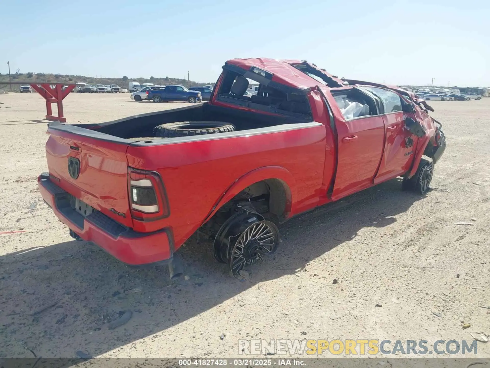 4 Photograph of a damaged car 3C6UR5FL7NG327138 RAM 2500 2022